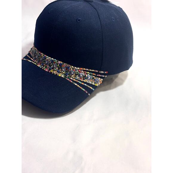 Handmade Rhinestone Hip Hop Boho Bling style Streetwear Baseball Cap Hat - Picture 2 of 9